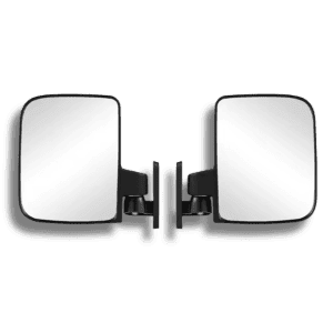 Adjustable golf cart side mirrors for enhanced visibility